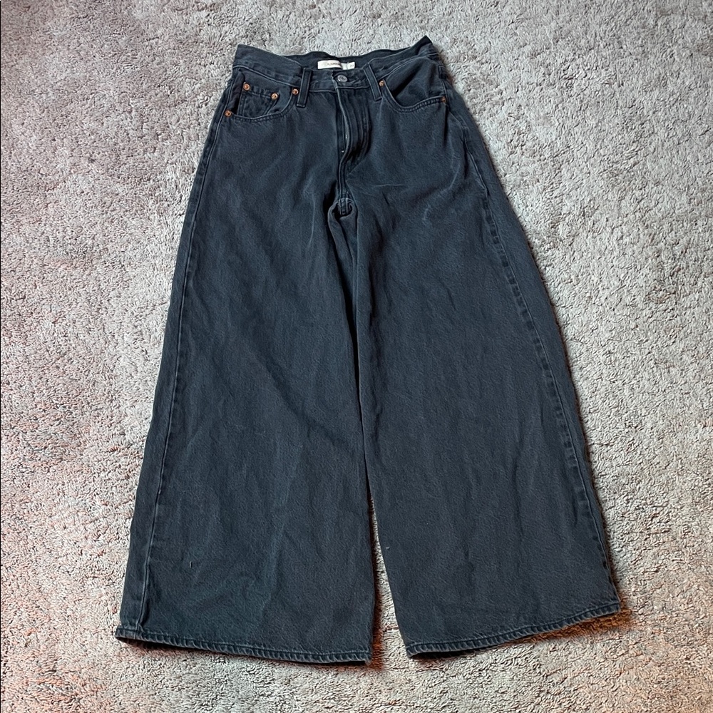 Levi's Charcoal Wide-Leg Jeans